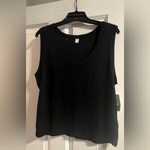 NWT BP Black Ribbed Scoop Neck Sleeveless Tank Top - 2x